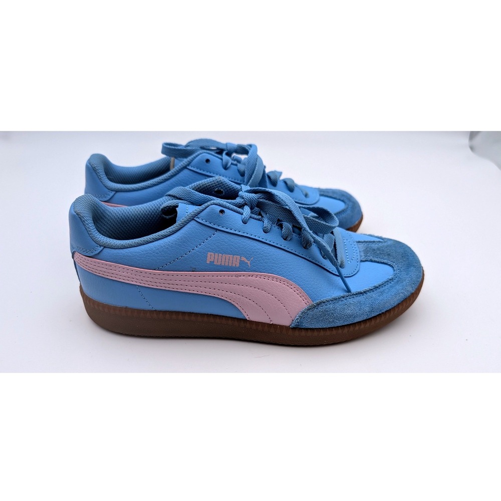 Puma Palermo Light Blue Pink Gum Sole Sneakers 401090-11 Womens 8.5 Low Top - Picture 2 of 6